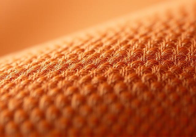 Detail of geometric pattern woven into cotton sheets