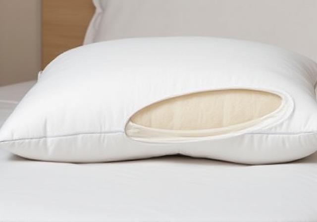 Ergonomic pillow showing micro-adjustment zones